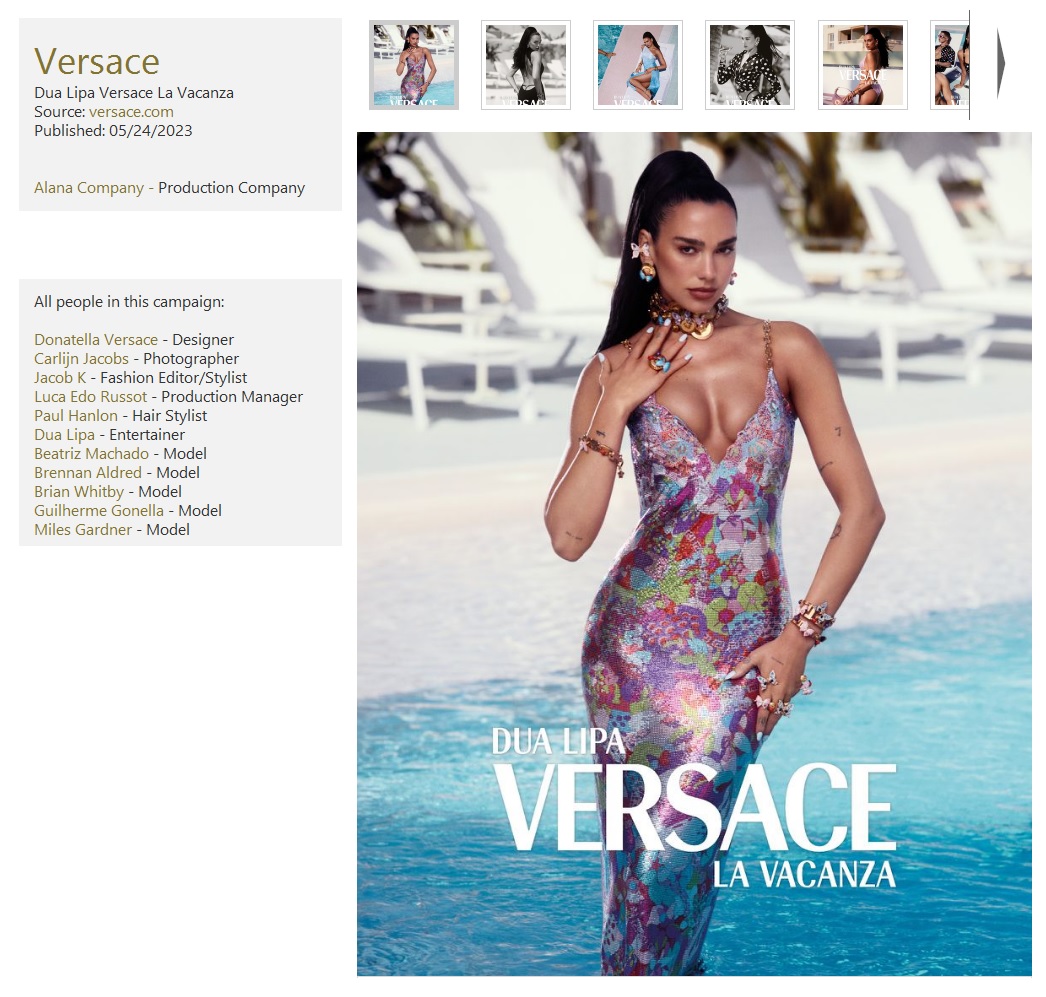 VERSACE Advertising Campaign