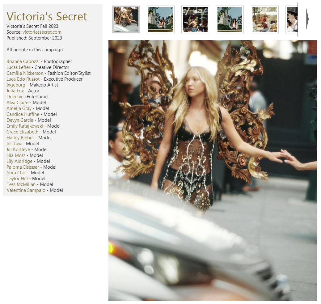 Victoria’s Secret Advertising Campaign Italy and USA